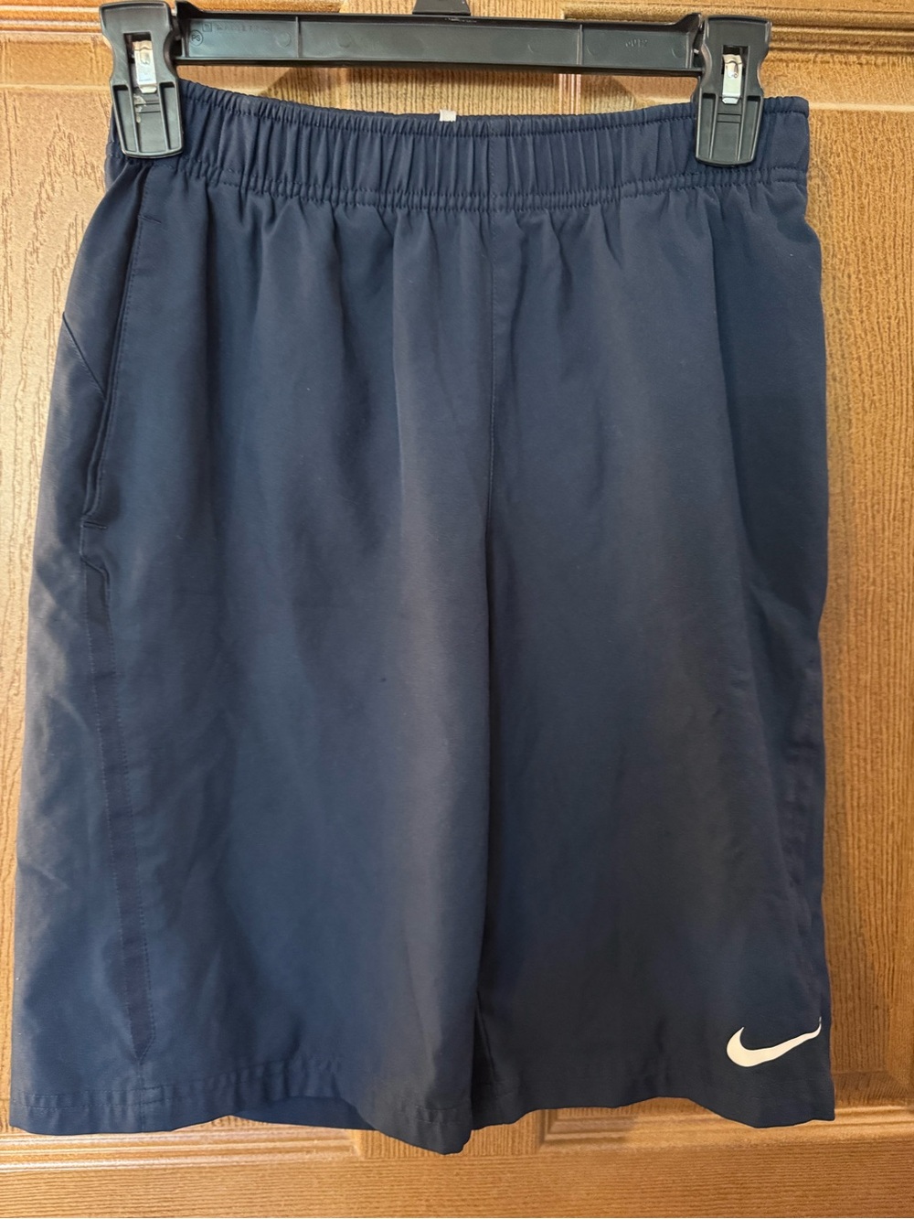 Nike Men's Athletic Shorts Navy with White Swoosh